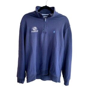 Izod Large Navy Quarter Zip Pebble Beach Golf Course Pro-am AT&T Sharp